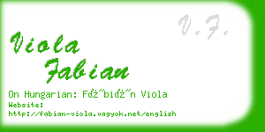 viola fabian business card